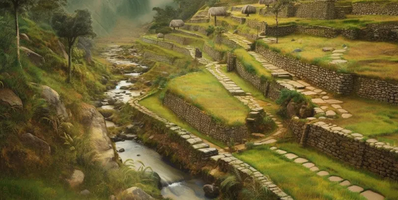 Ancient Incas irrigation systems